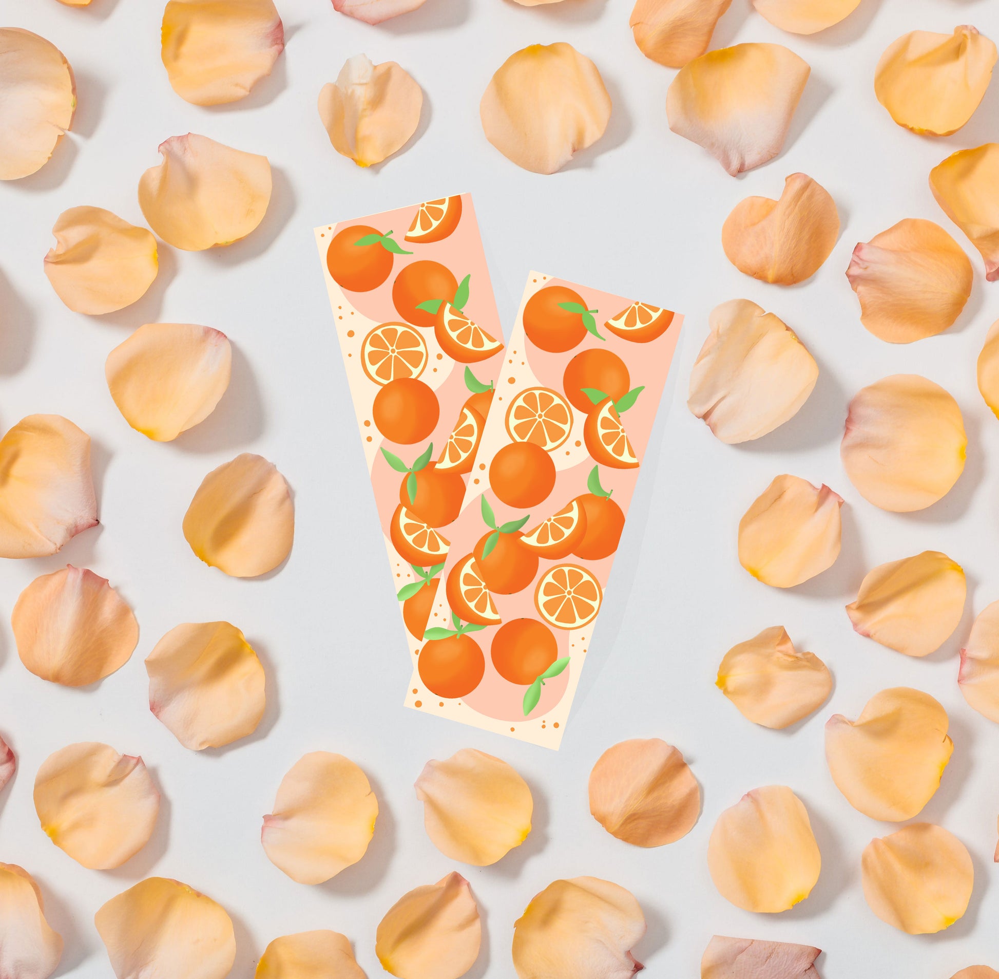 colorfull bookmarks featuring a nice display of oranges 